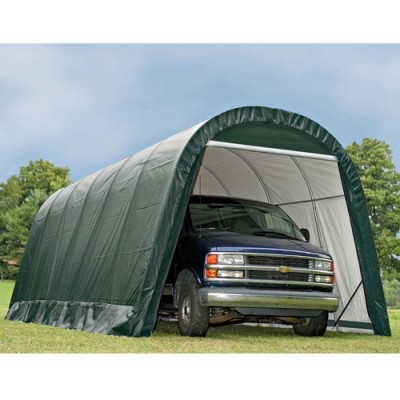 13' x 24' x10' Round Style Shelter, Gray   554796475